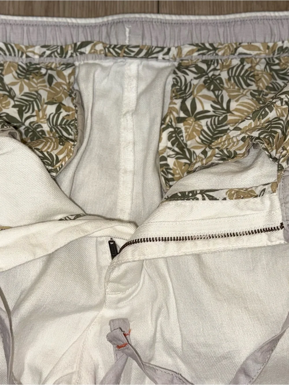 Tommy Bahama Mens MediumX30 White Stone Beach Coast Stretch Linen & Cotton Pants
